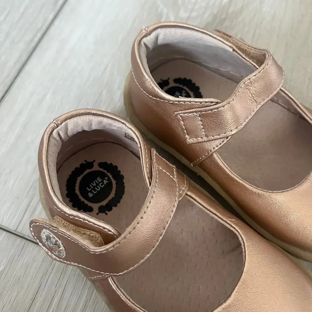 Livie & Luca Pio Pio Mary Jane Baby Toddler 6 Bird Rose Gold Copper Sneaker Shoe